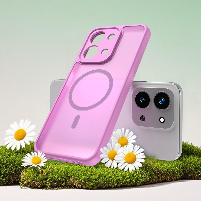 Husa Xiaomi Redmi 15C 4G Techsuit HaloFrost II MagSafe, roz