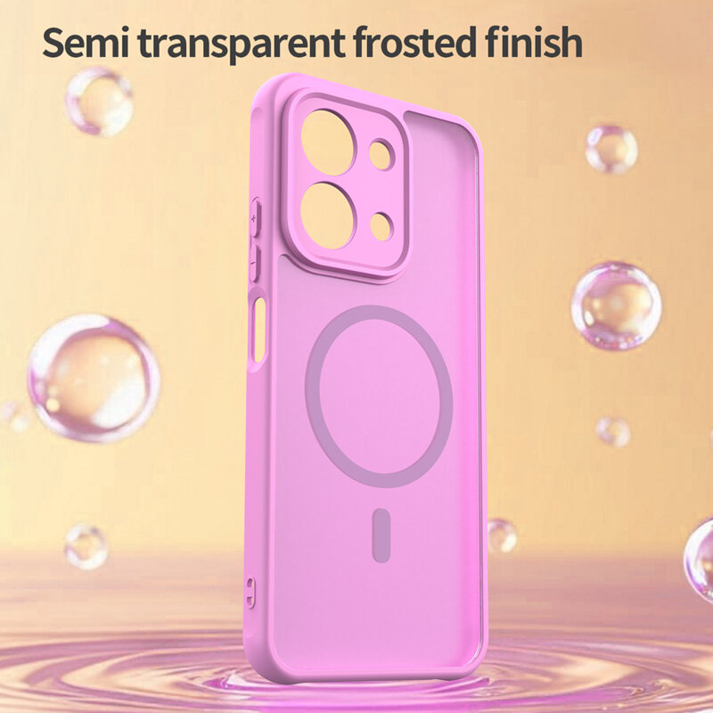 Husa Xiaomi Redmi 15C 5G Techsuit HaloFrost II MagSafe, roz