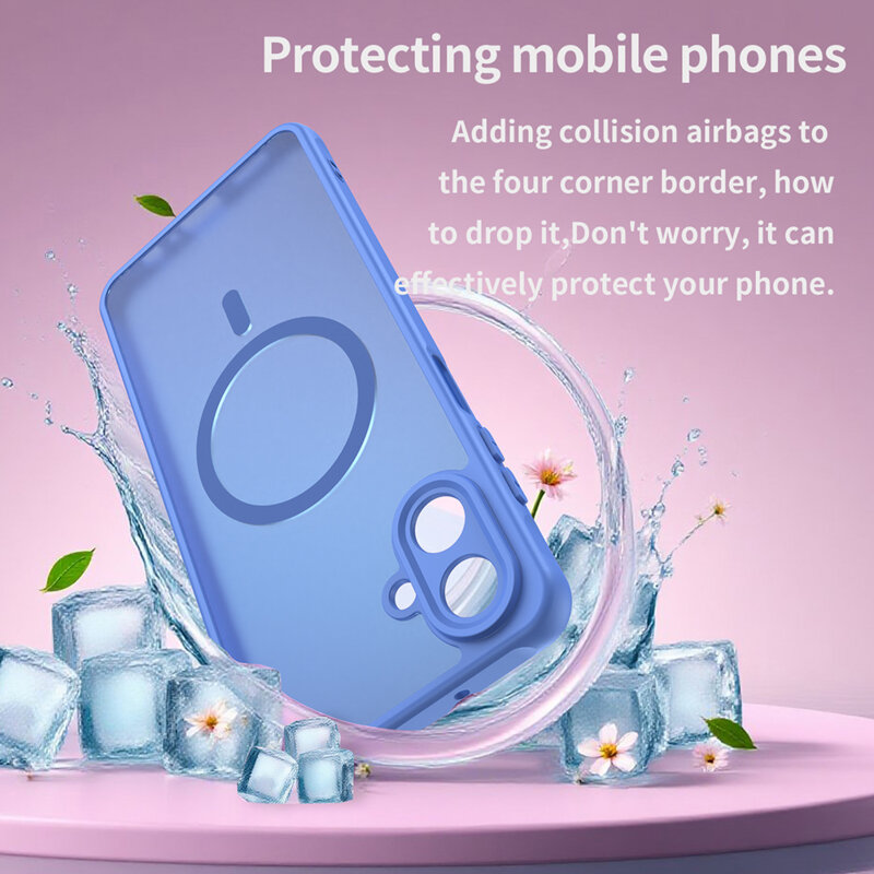 Husa Samsung Galaxy A07 4G Techsuit HaloFrost II MagSafe, albastru