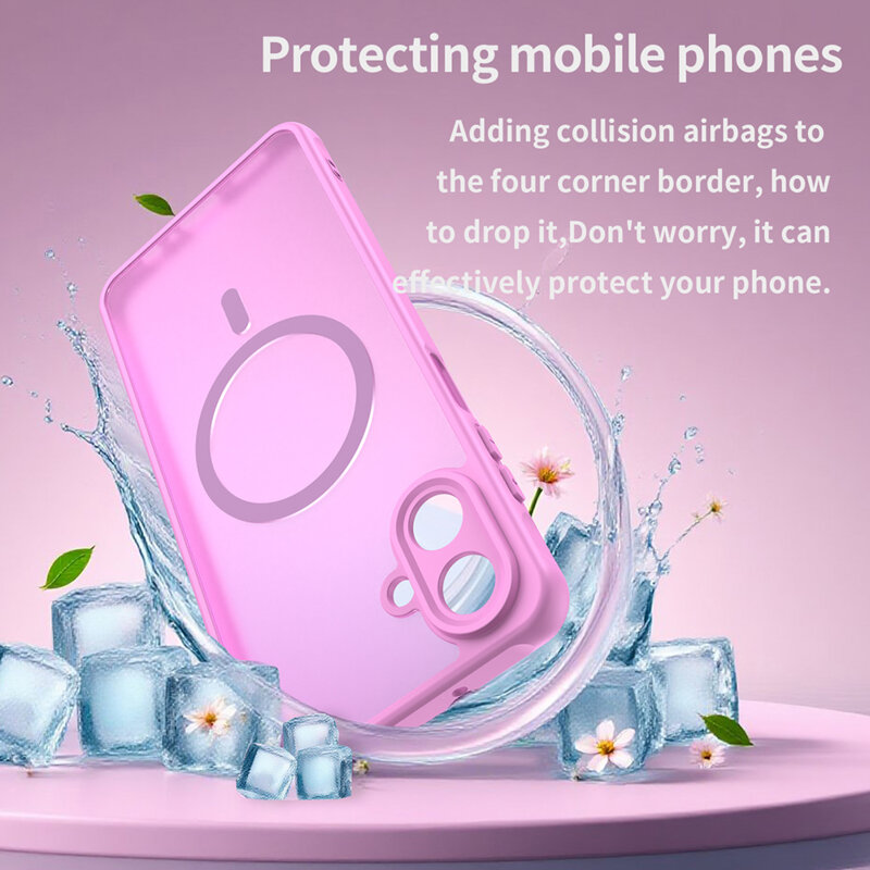 Husa Samsung Galaxy A07 4G Techsuit HaloFrost II MagSafe, roz