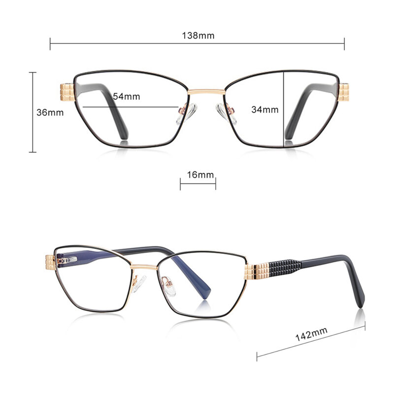 Ochelari antireflex dama pentru calculator Techsuit, negru, 3162