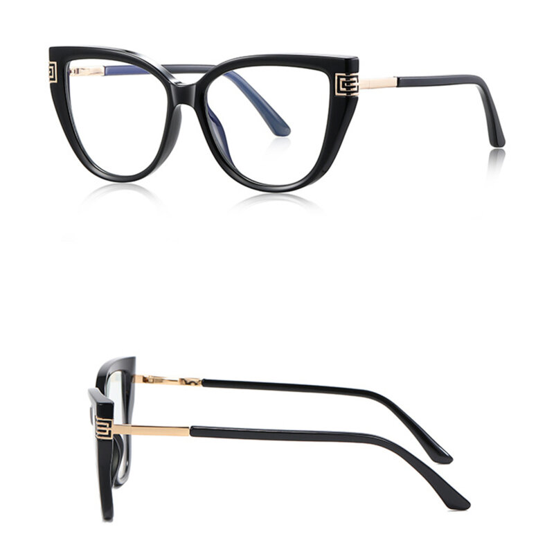 Ochelari antireflex dama pentru calculator Techsuit, negru/auriu, 2259