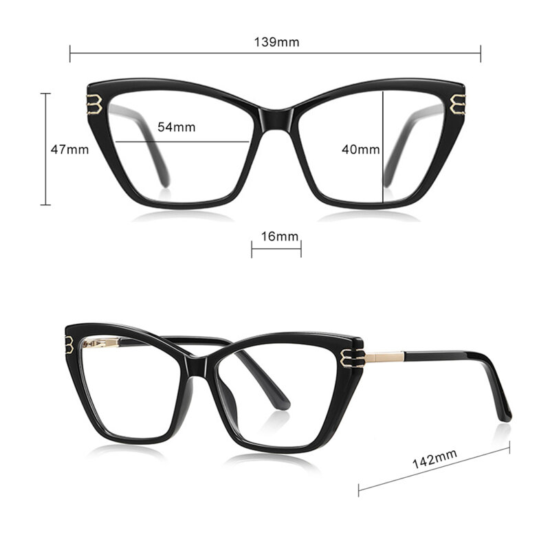 Ochelari antireflex dama pentru calculator Techsuit, negru, 2262