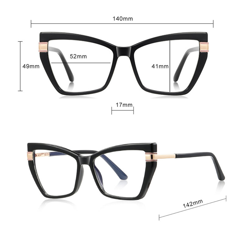 Ochelari antireflex dama pentru calculator Techsuit, negru, 2269