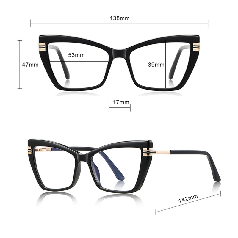 Ochelari antireflex dama pentru calculator Techsuit, negru, 2263