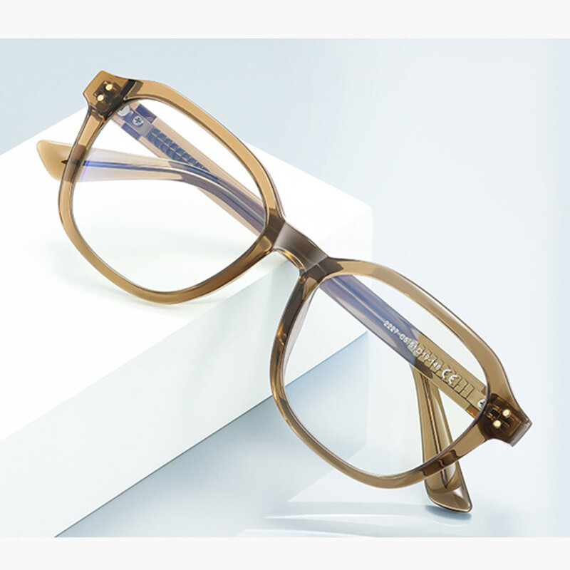 Ochelari cu protectie pentru PC, de barbati, Techsuit, maro transparent, 2227