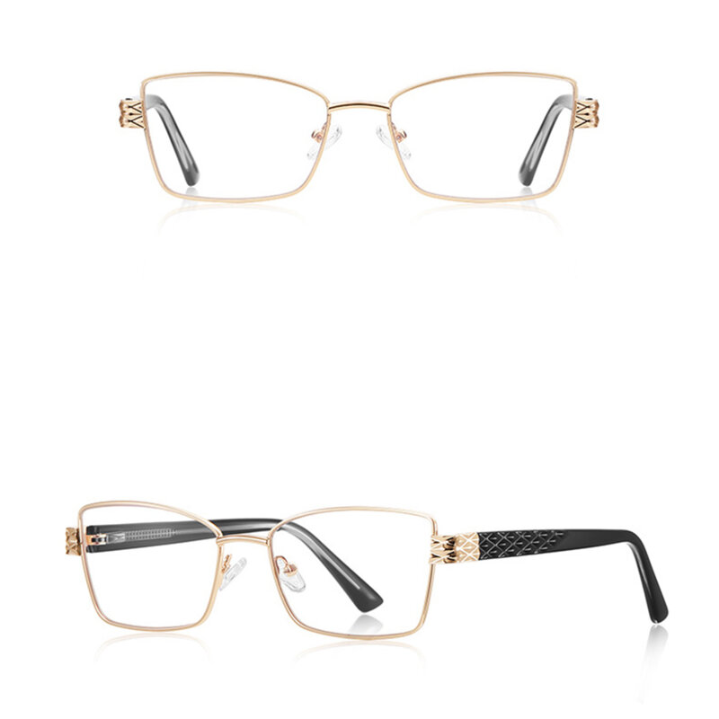 Ochelari antireflex dama pentru calculator Techsuit, auriu/negru, 3171