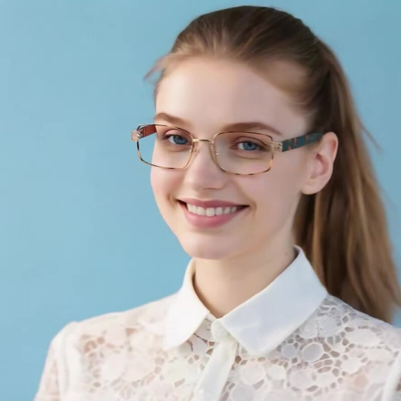 Ochelari antireflex dama pentru calculator Techsuit, auriu/negru, 3163