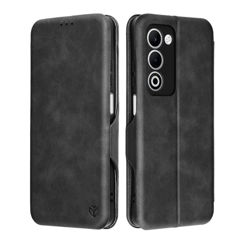 Husa 360° Oppo A5 5G Techsuit Safe Wallet Plus, negru