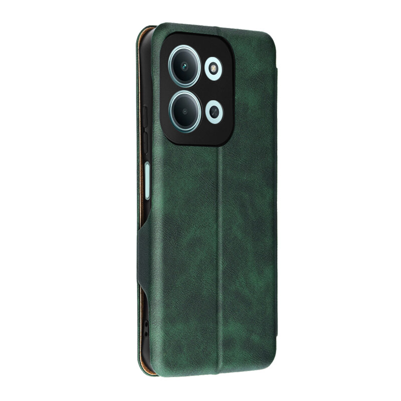 Husa 360° Xiaomi Redmi 15C 4G Techsuit Safe Wallet Plus, verde