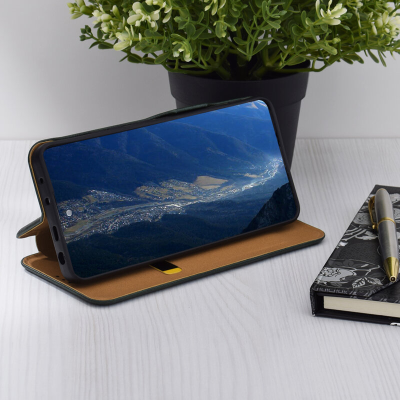 Husa 360° Xiaomi Redmi 15C 5G Techsuit Safe Wallet Plus, verde