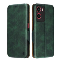Husa 360° Motorola Moto G05 Techsuit Safe Wallet Plus, verde