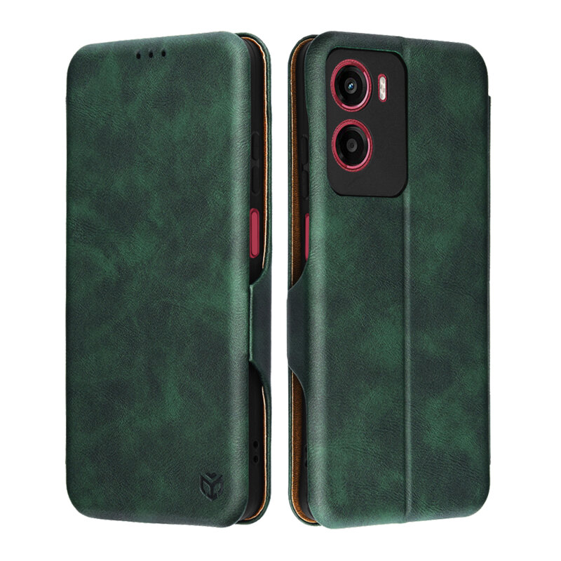 Husa 360° Motorola Moto G05 Techsuit Safe Wallet Plus, verde