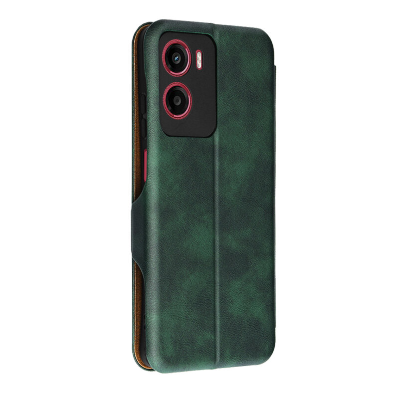 Husa 360° Motorola Moto G05 Techsuit Safe Wallet Plus, verde