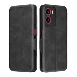 Husa 360° Motorola Moto G05 Techsuit Safe Wallet Plus, negru