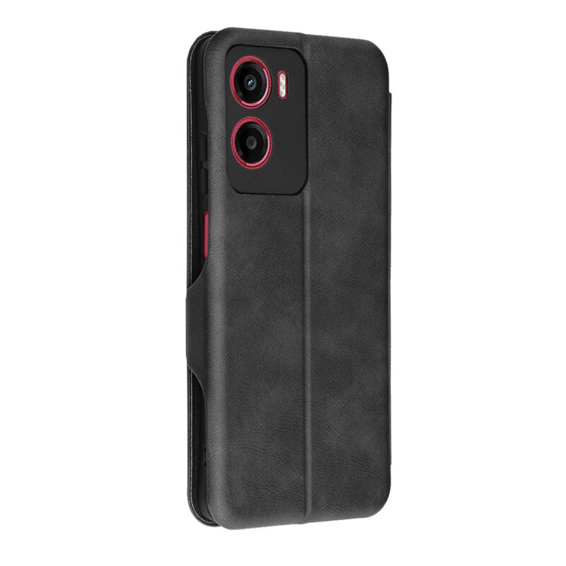 Husa 360° Motorola Moto G05 Techsuit Safe Wallet Plus, negru