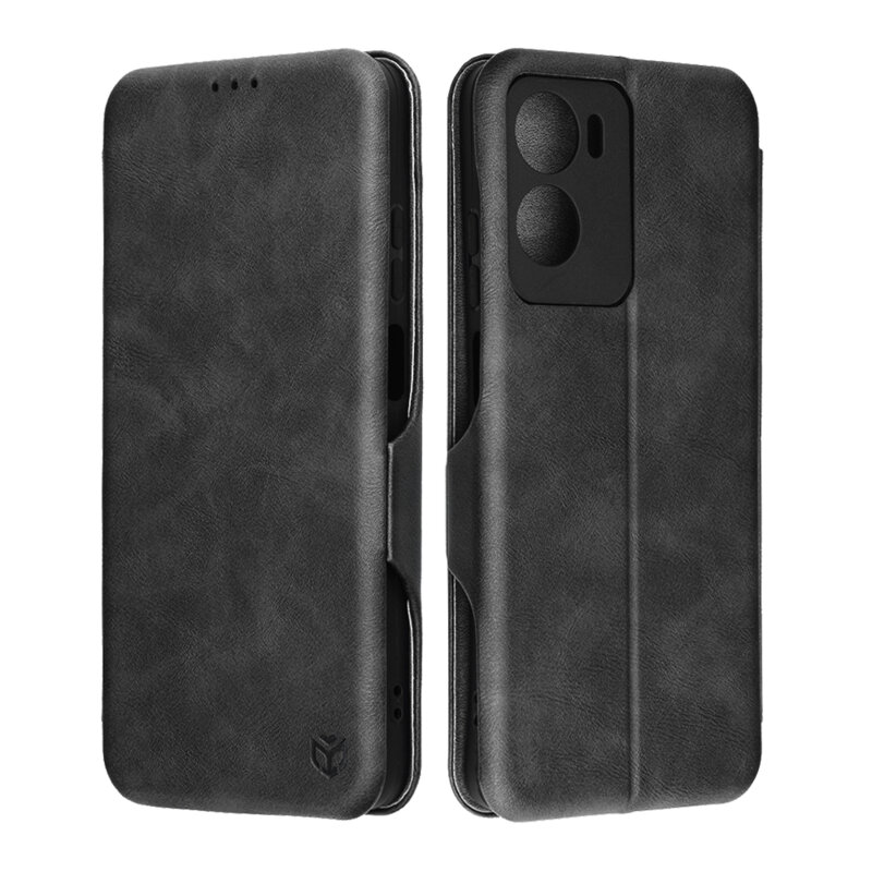 Husa 360° Motorola Moto G05 Techsuit Safe Wallet Plus, negru