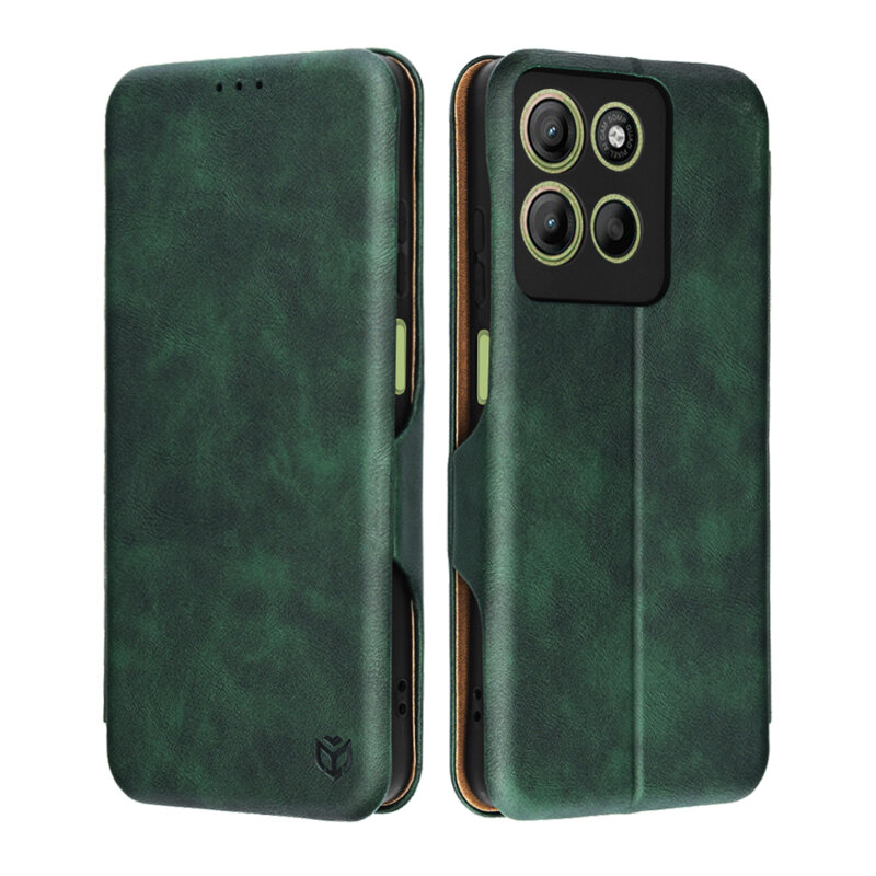 Husa 360° Motorola Moto G15 Power Techsuit Safe Wallet Plus, verde