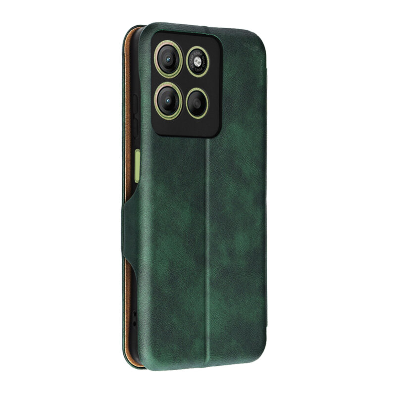 Husa 360° Motorola Moto G15 Power Techsuit Safe Wallet Plus, verde