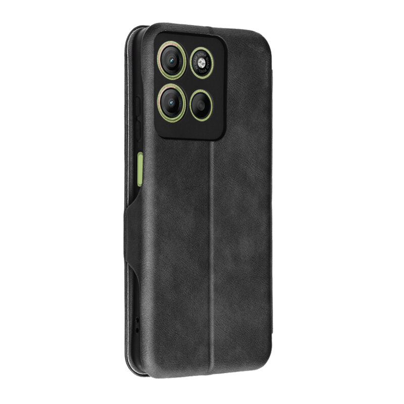 Husa 360° Motorola Moto G15 Power Techsuit Safe Wallet Plus, negru