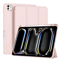 Husa iPad Pro 11 (2025) Techsuit Flex Trifold Pen, roz