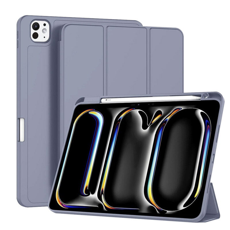 Husa iPad Pro 11 (2025) Techsuit Flex Trifold Pen, mov