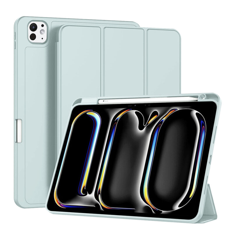 Husa iPad Pro 11 (2025) Techsuit Flex Trifold Pen, bleu