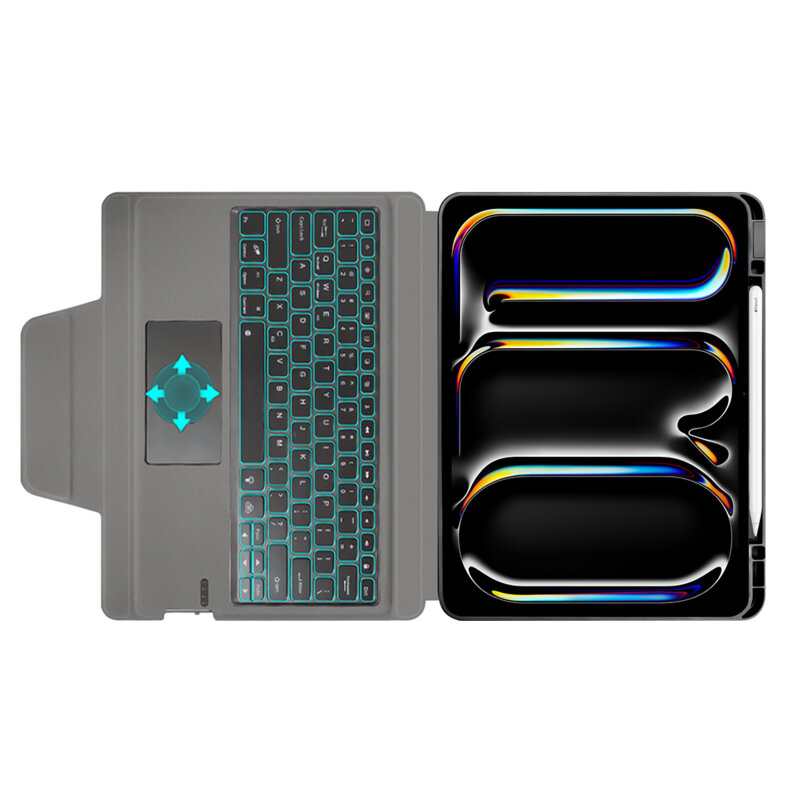 Husa cu tastatura iPad Pro 13 (2025) Techsuit KeyTab Pro, negru