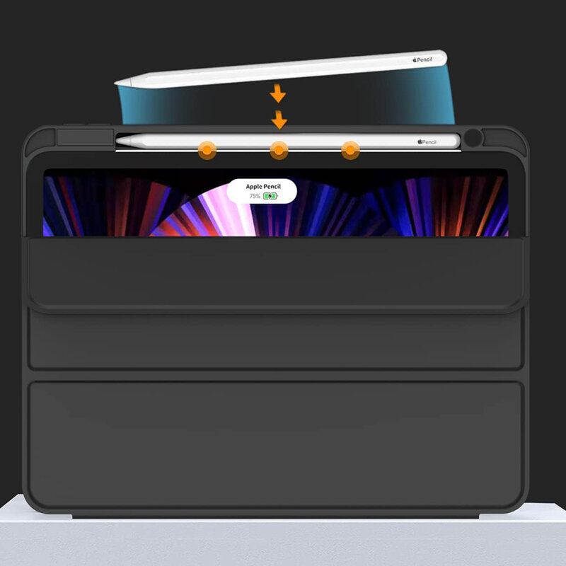 Husa iPad Pro 13 (2025) Techsuit Flex Trifold Pen, gri