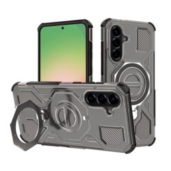 Husa Samsung Galaxy A56 5G Techsuit Carbon Shield PRO, fumuriu