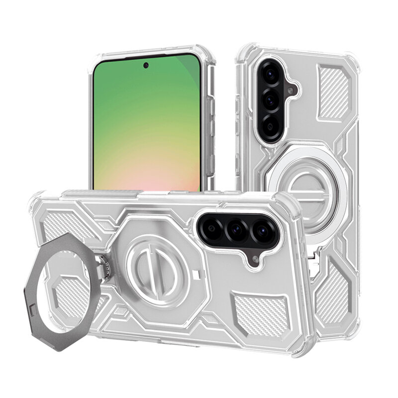 Husa Samsung Galaxy A56 5G Techsuit Carbon Shield PRO, alb