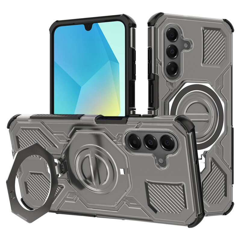 Husa Samsung Galaxy A16 4G Techsuit Carbon Shield PRO, fumuriu