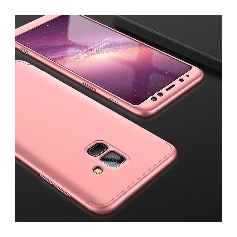 Husa Samsung Galaxy A8 Plus 2018 A730 GKK 360 Full Cover Roz