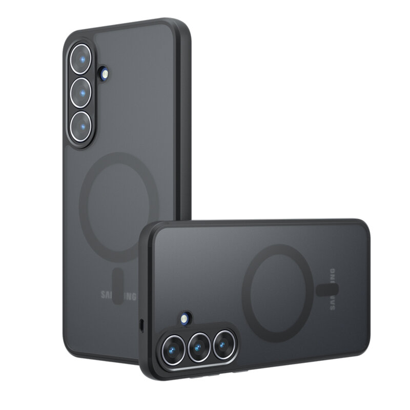 Husa Samsung Galaxy S25 FE Techsuit PureFrost MagSafe, negru frost