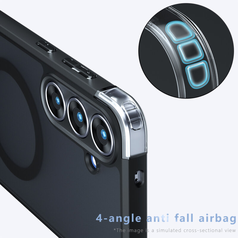 Husa Samsung Galaxy A07 4G Techsuit PureFrost MagSafe, negru frost