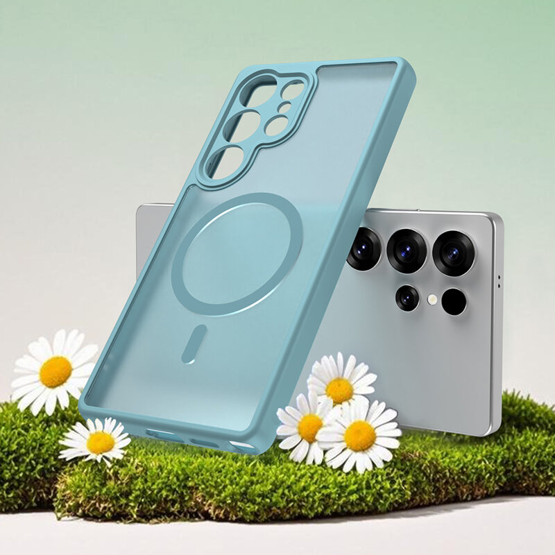 Husa Samsung Galaxy S25 Ultra Techsuit HaloFrost II MagSafe, verde menta