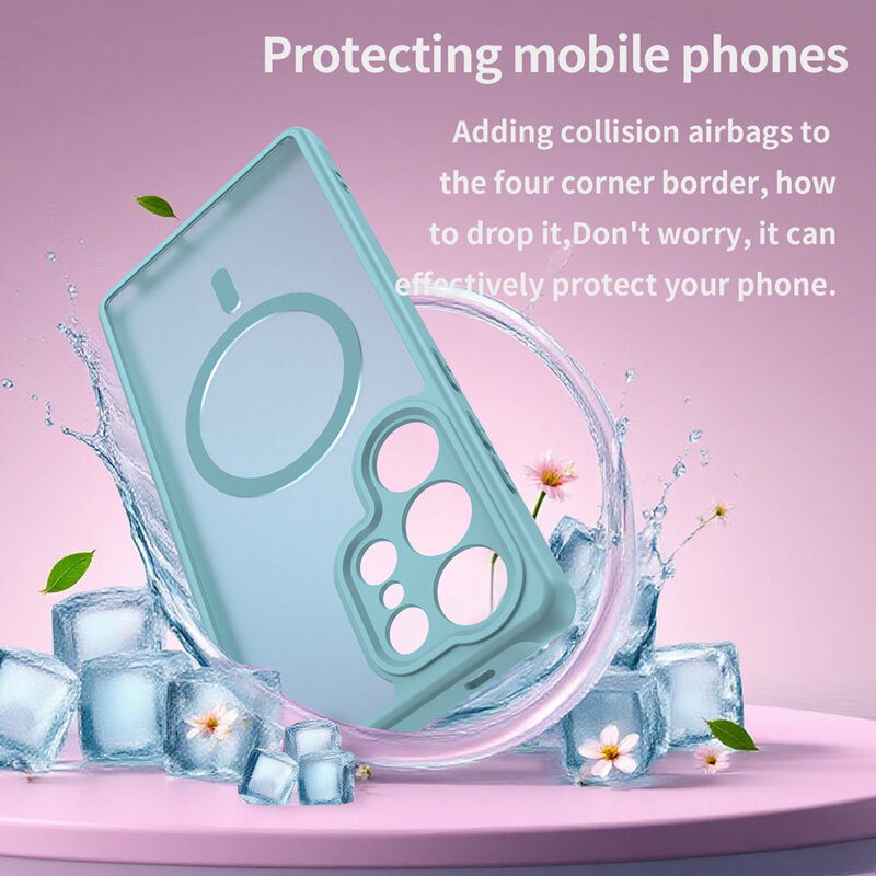 Husa Samsung Galaxy S25 Ultra Techsuit HaloFrost II MagSafe, verde menta