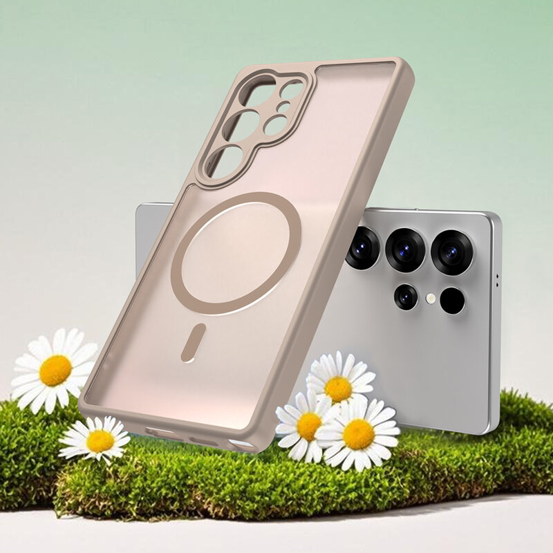 Husa Samsung Galaxy S25 Ultra Techsuit HaloFrost II MagSafe, auriu