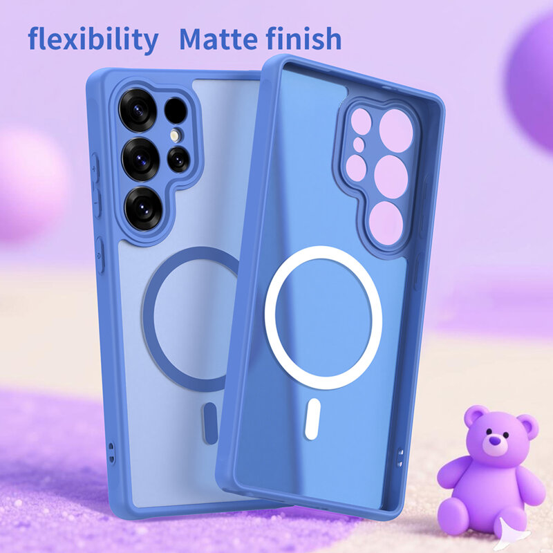 Husa Samsung Galaxy S25 Ultra Techsuit HaloFrost II MagSafe, albastru