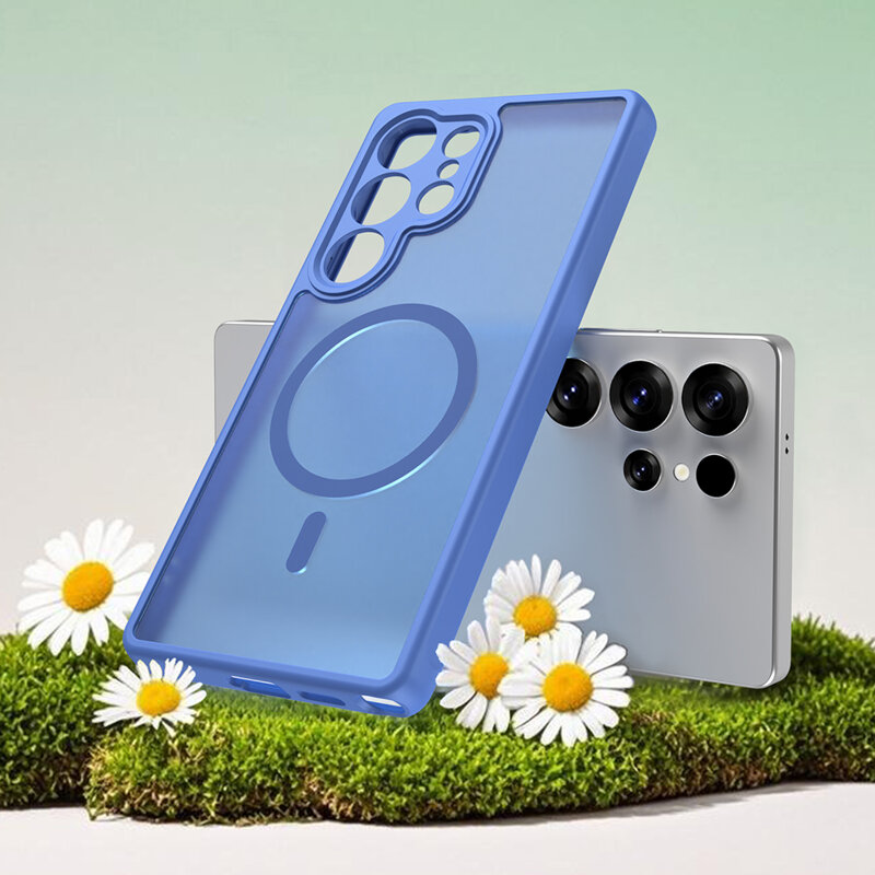 Husa Samsung Galaxy S25 Ultra Techsuit HaloFrost II MagSafe, albastru