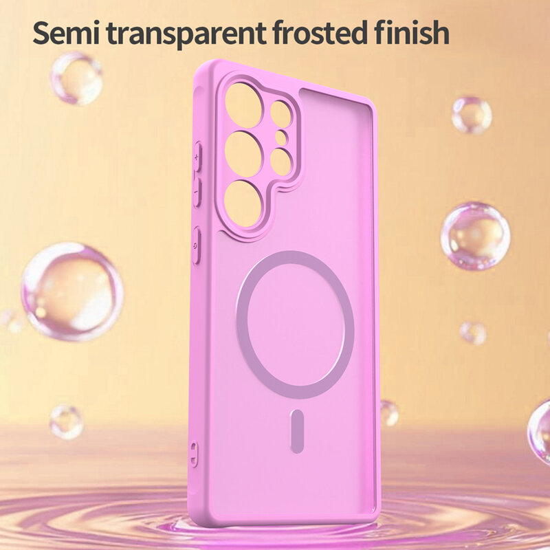 Husa Samsung Galaxy S25 Ultra Techsuit HaloFrost II MagSafe, roz