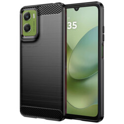 Husa Motorola Moto G06 Power Techsuit Carbon Silicone, negru