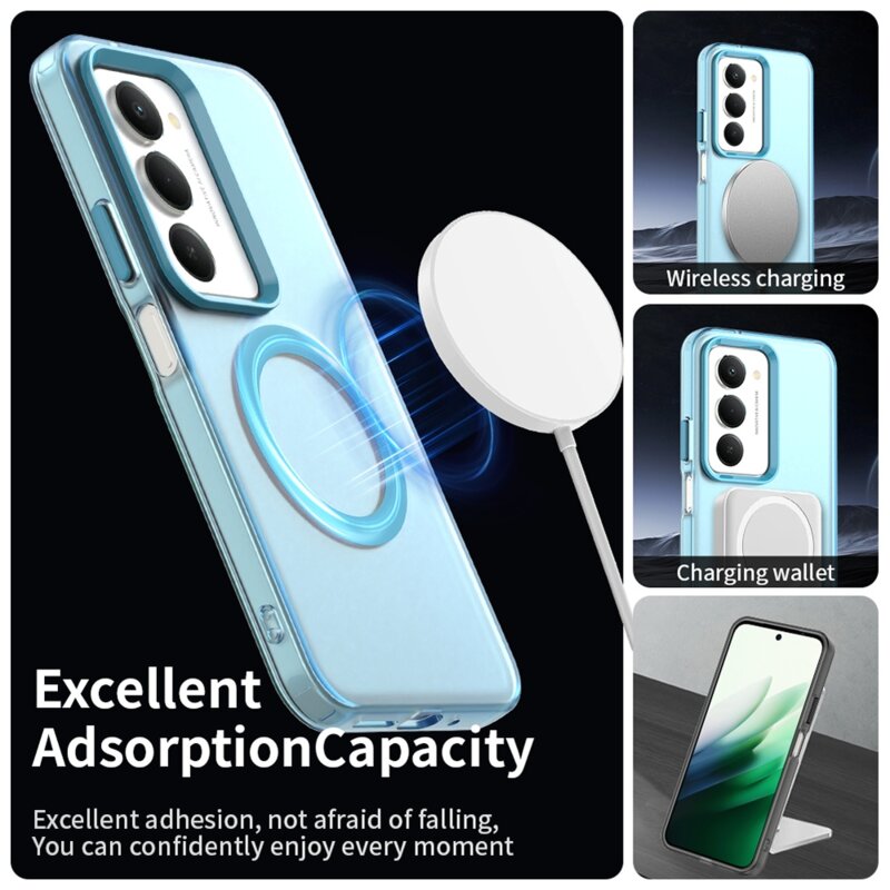 Husa Xiaomi Redmi 15 5G Techsuit CandyCase MagSafe, albastru