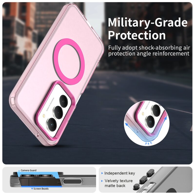 Husa Xiaomi Redmi 15 4G Techsuit CandyCase MagSafe, roz