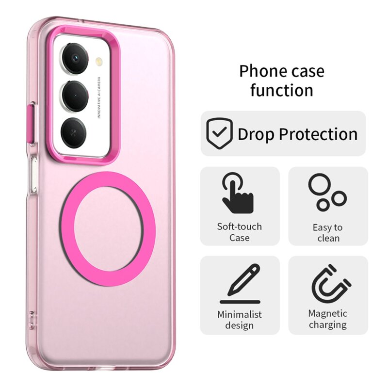 Husa Xiaomi Redmi 15 4G Techsuit CandyCase MagSafe, roz