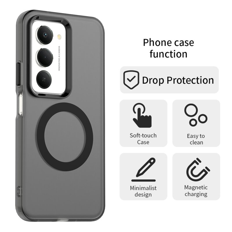 Husa Xiaomi Redmi 15 5G Techsuit CandyCase MagSafe, negru