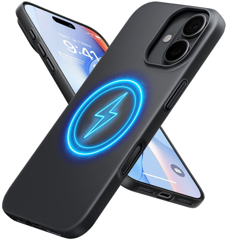 Husa iPhone 17 Torras SlimFit MagSafe Series, negru