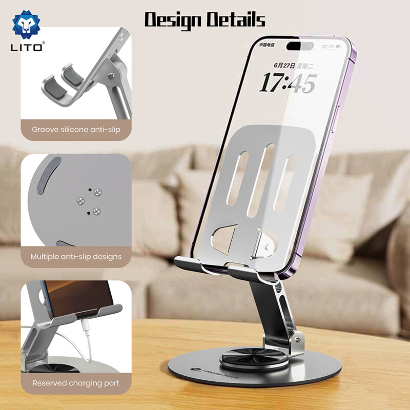 Suport birou pentru telefon universal, pliabil Lito, LT-H01