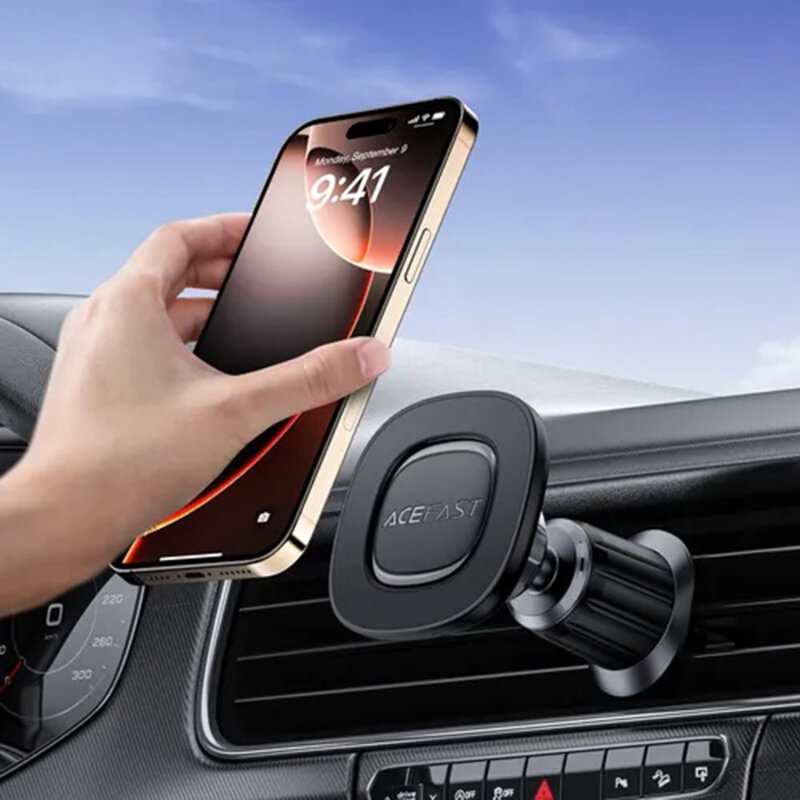 Suport auto magnetic pentru telefon Acefast, D44, negru