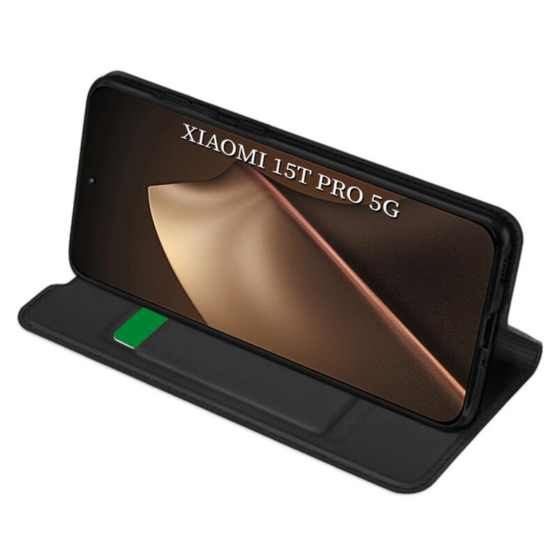 Husa Xiaomi 15T Pro Techsuit Magskin Book, negru